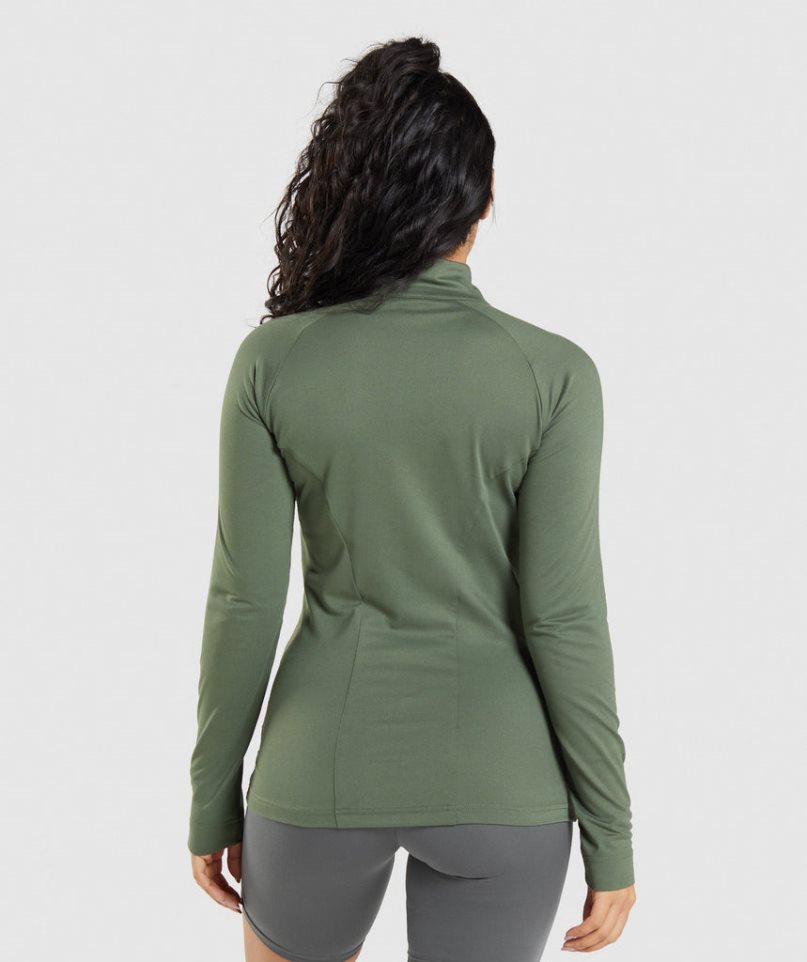 Women's Gymshark Training Jackets Olive | CA D61783